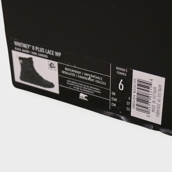 NWB Sorel Women's Whitney II Plus Lace Waterproof Snow Boots Black Size 6 NEW - Picture 11 of 11